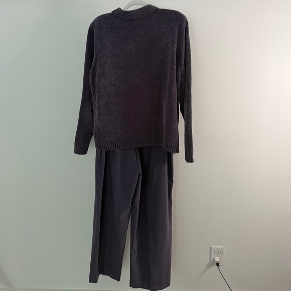 Vintage Alfred Dunner 2-Piece Women's Knit Sweater Set Heather Purple Sz XL/18 - Picture 7 of 10